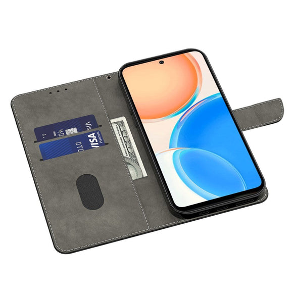 Honor Magic5 Lite Light Spot Læder Flip Cover - Lyserøde Blomster