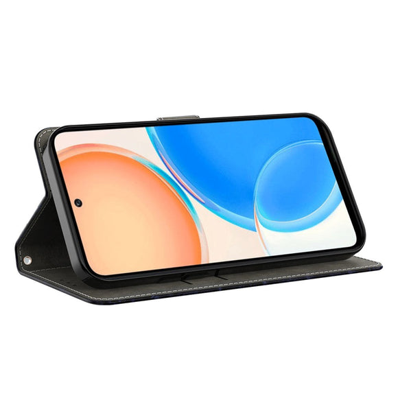 Honor Magic5 Lite Light Spot Læder Flip Cover - Lyserøde Blomster