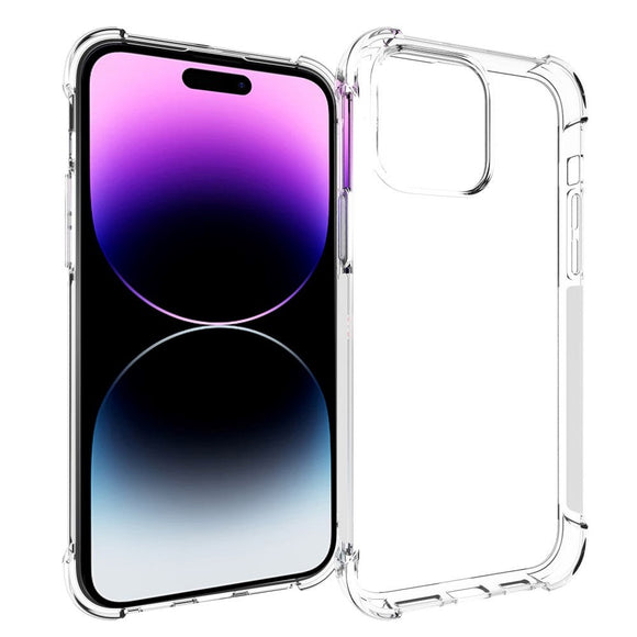 iPhone 15 Pro Max Shock-Proof Fleksibel Plastik Cover - Gennemsigtig