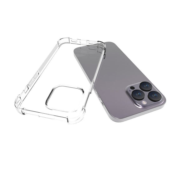 iPhone 15 Pro Max Shock-Proof Fleksibel Plastik Cover - Gennemsigtig