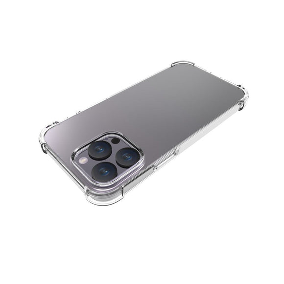 iPhone 15 Pro Max Shock-Proof Fleksibel Plastik Cover - Gennemsigtig