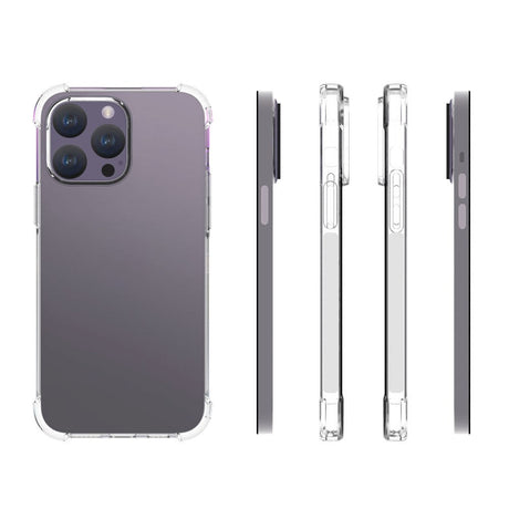 iPhone 15 Pro Max Shock-Proof Fleksibel Plastik Cover - Gennemsigtig