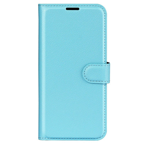 Huawei P60 Pro Litchi Læder Cover m. Pung - Blå