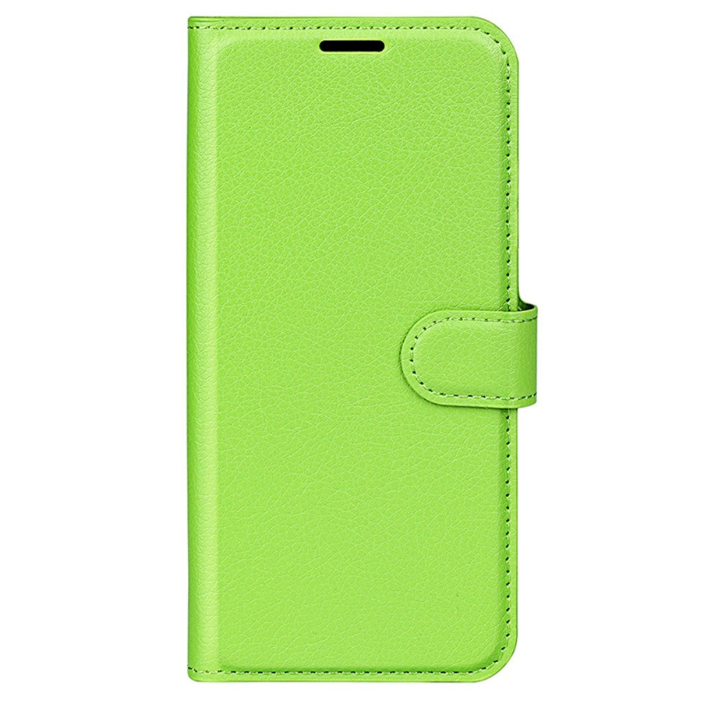 Huawei P60 Pro Litchi Læder Cover m. Pung - Grøn