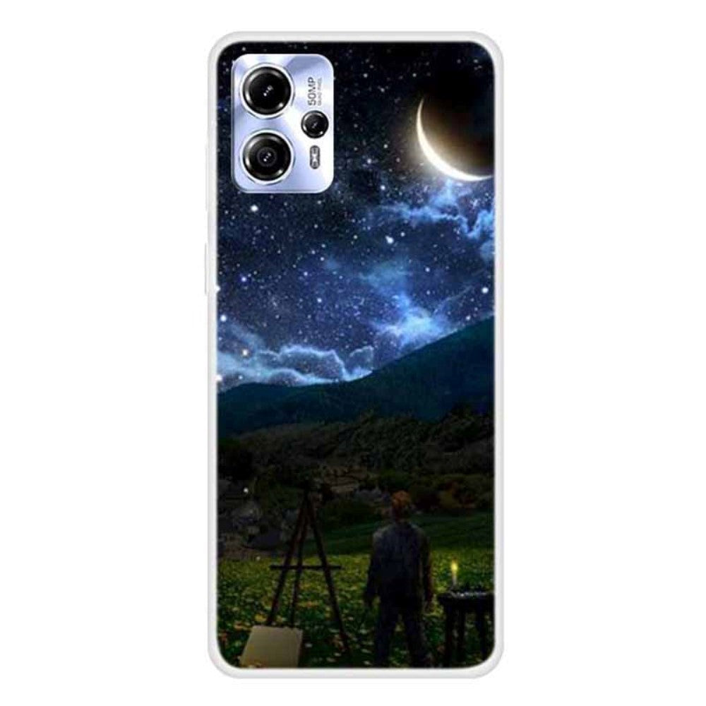 Motorola Moto G13 Fleksibelt Plastik Cover m. Print - Nattehimmel