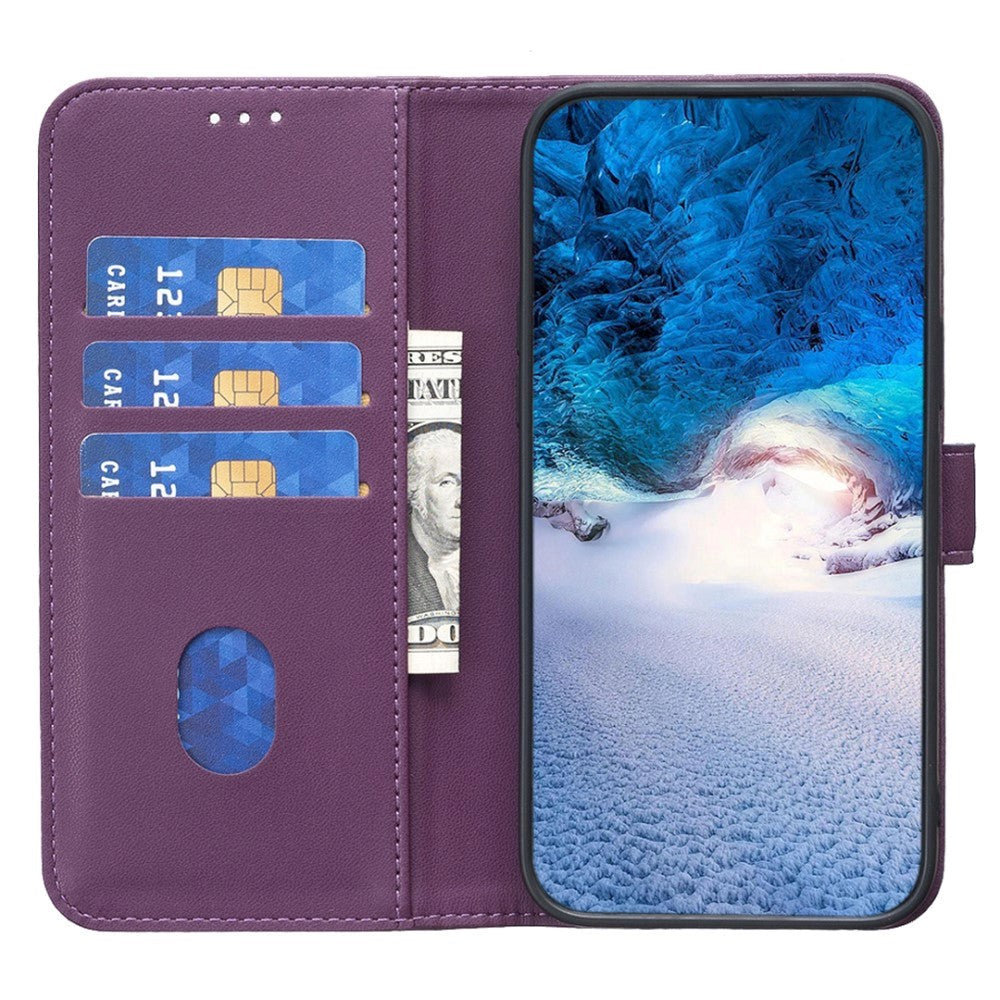 Nokia C22 Læder Cover m. Pung og Ståfunktion - Mørk Lilla