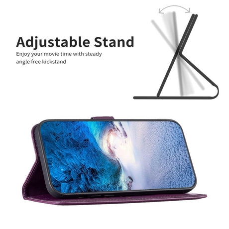 Nokia C22 Læder Cover m. Pung og Ståfunktion - Mørk Lilla