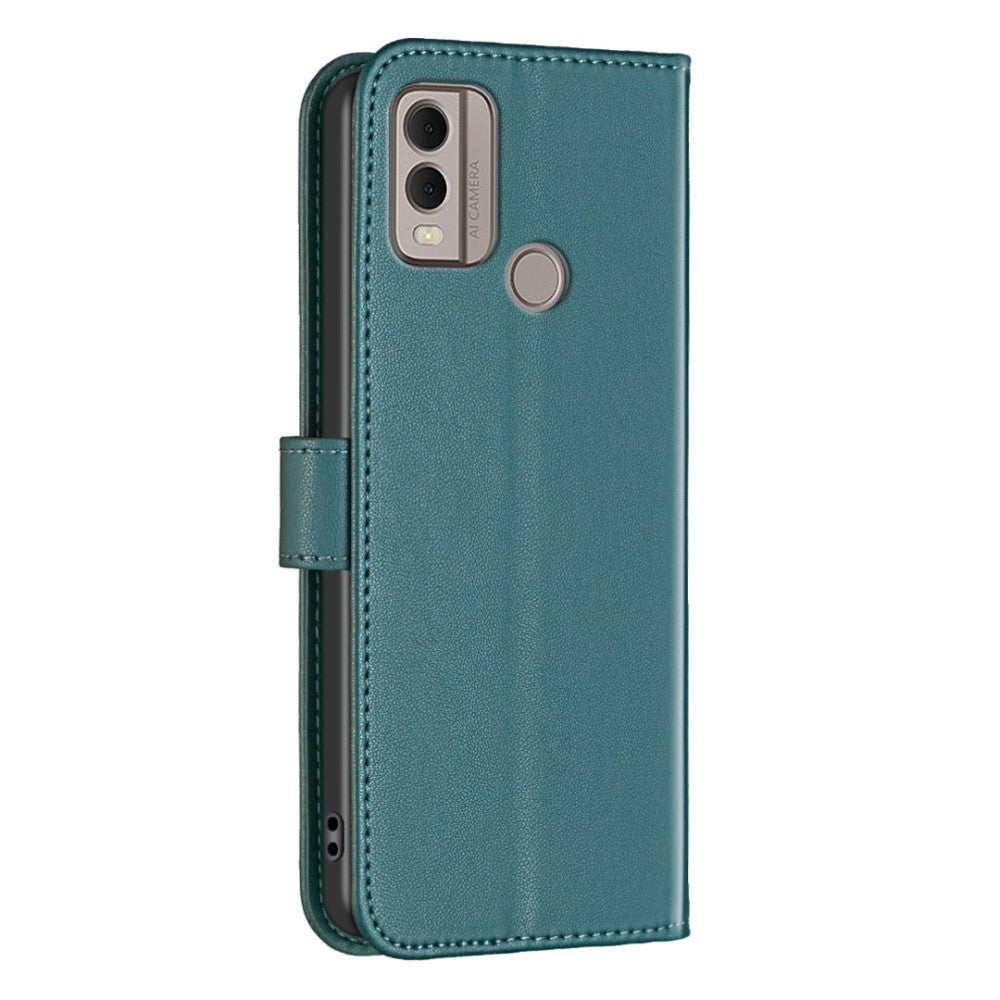 Nokia C22 Læder Cover m. Pung og Ståfunktion - Grøn