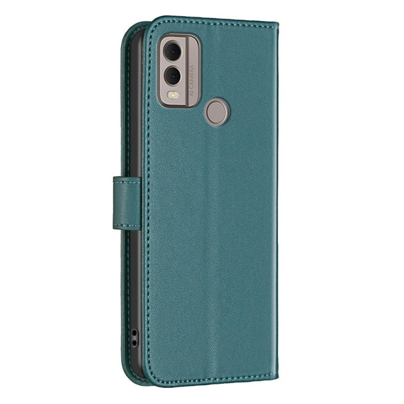 Nokia C22 Læder Cover m. Pung og Ståfunktion - Grøn