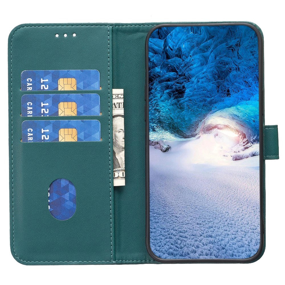 Nokia C22 Læder Cover m. Pung og Ståfunktion - Grøn