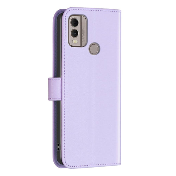 Nokia C22 Læder Cover m. Pung og Ståfunktion - Lilla