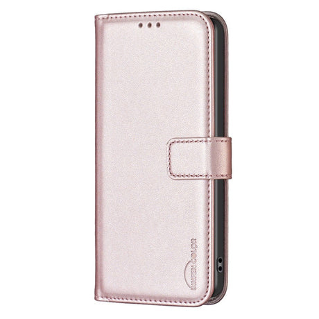 Nokia C22 Læder Cover m. Pung og Ståfunktion - Rose Gold