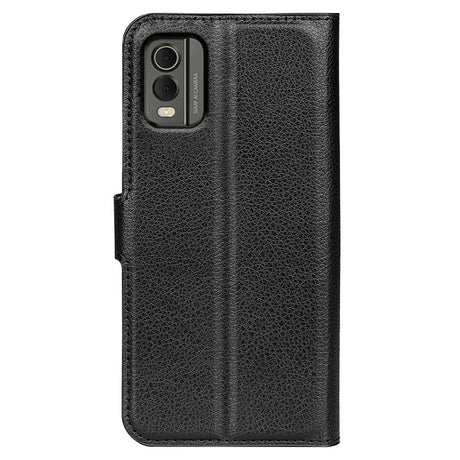 EIDERWOOD Nokia C32 Kunstlæder Flip Cover m. Kortholder & Ståfunktion - Sort