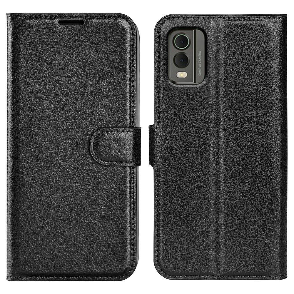 EIDERWOOD Nokia C32 Kunstlæder Flip Cover m. Kortholder & Ståfunktion - Sort