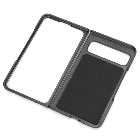 Google Pixel Fold Carbon Fiber Læderbetrukket Cover - Blå