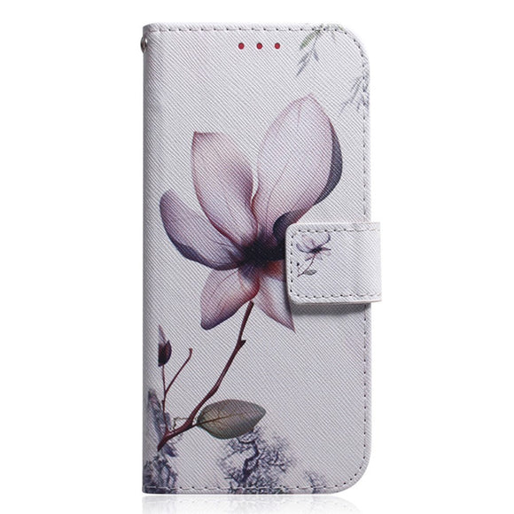 Nokia C22 Læder Cover m. Pung & Print - Blomst