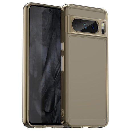 Google Pixel 8 Pro Fleksibelt Plastik Cover - Gennemsigtig / Grå