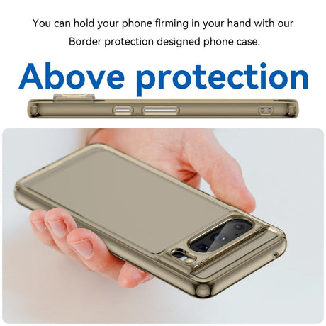 Google Pixel 8 Pro Fleksibelt Plastik Cover - Gennemsigtig / Grå