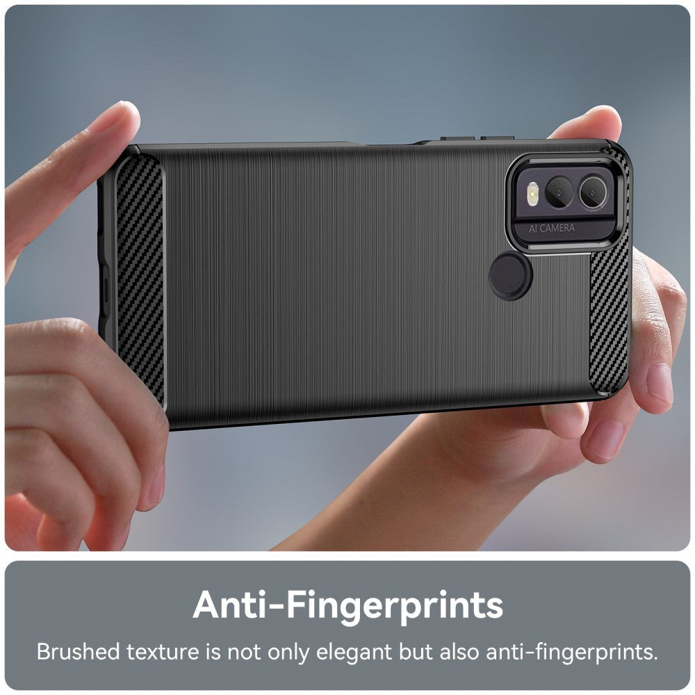 Nokia C22 Brushed Carbon Cover - Sort