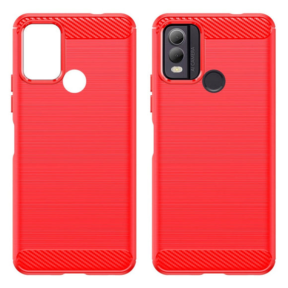 Nokia C22 Brushed Carbon Cover - Rød