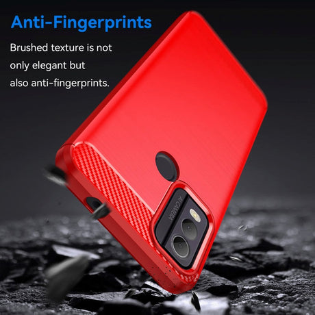 Nokia C22 Brushed Carbon Cover - Rød