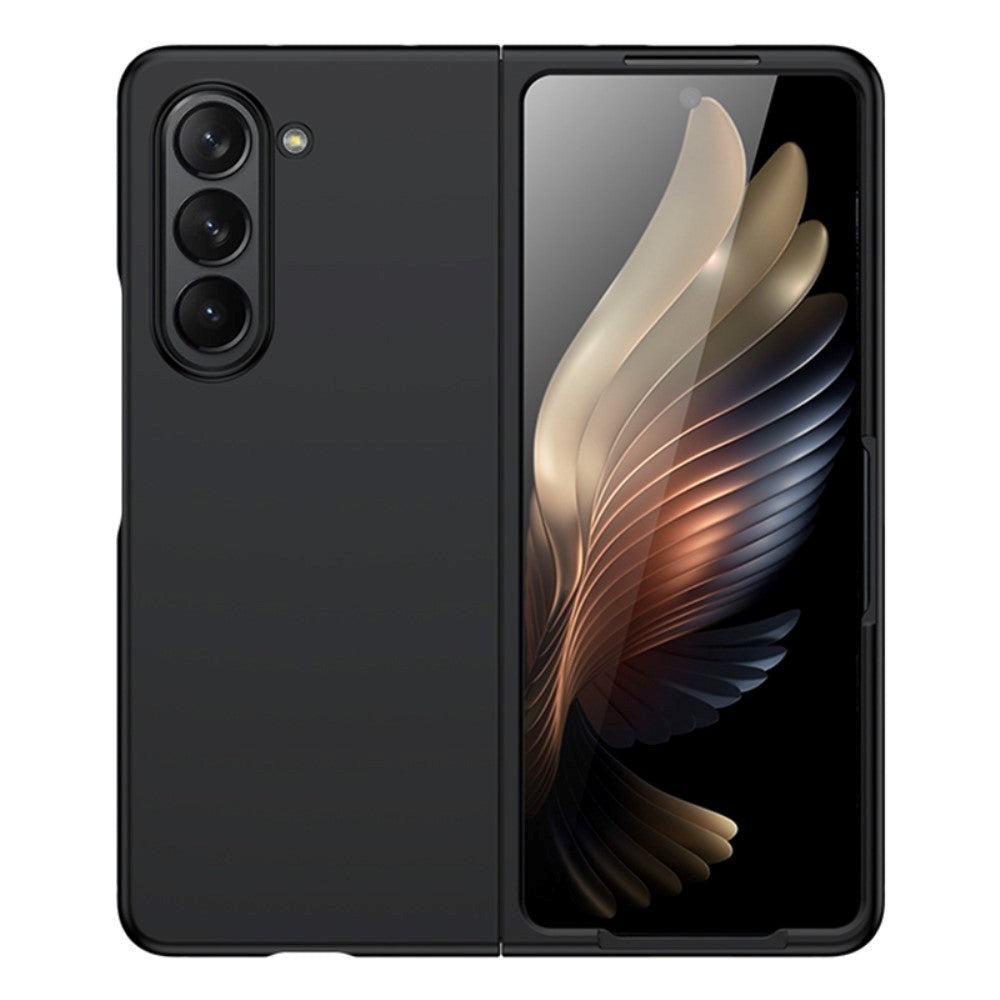 Samsung Galaxy Z Fold5 (5G) Gummibelagt Hård Plastik Cover - Sort