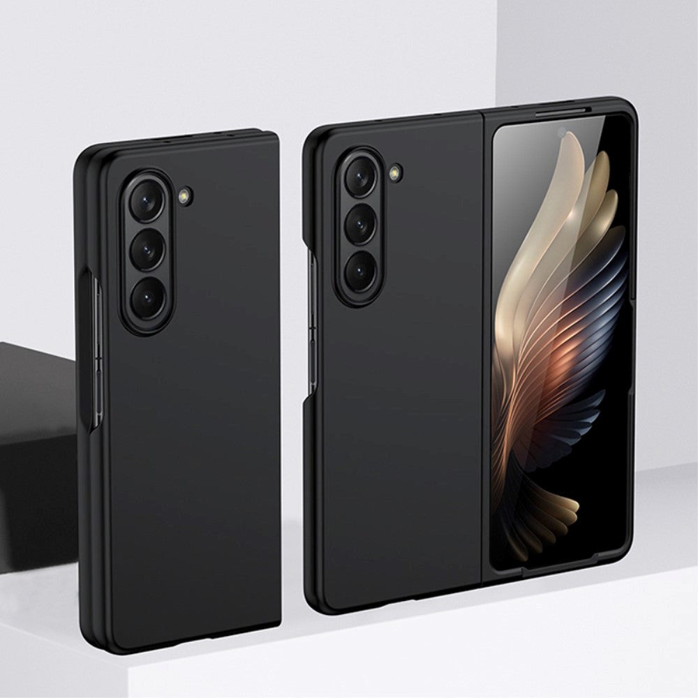 Samsung Galaxy Z Fold5 (5G) Gummibelagt Hård Plastik Cover - Sort