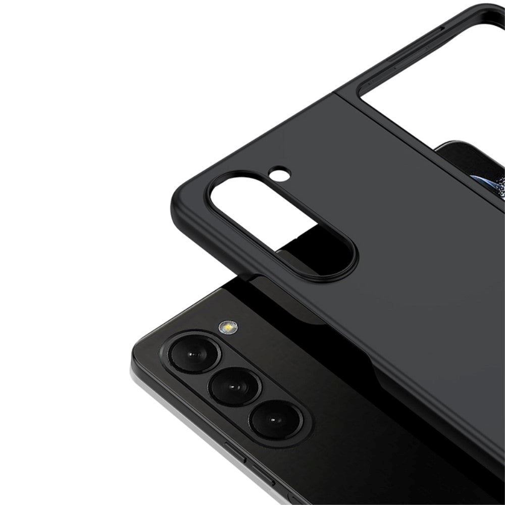 Samsung Galaxy Z Fold5 (5G) Gummibelagt Hård Plastik Cover - Sort