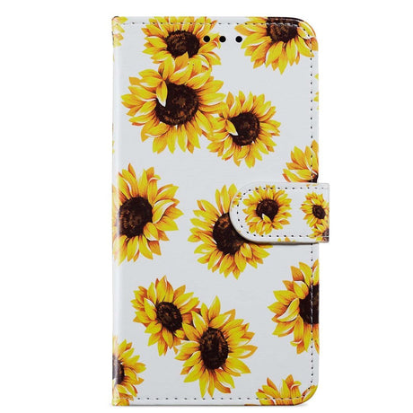 Xiaomi Redmi 12C Læder Cover m. Pung og Strop - Solsikker