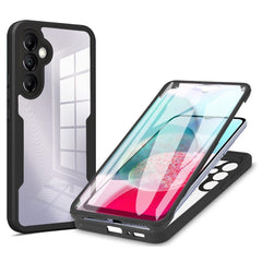 Samsung Galaxy A34 (5G) Hybrid Plastik Cover m. Skærmbeskyttelse - Sort / Gennemsigtig