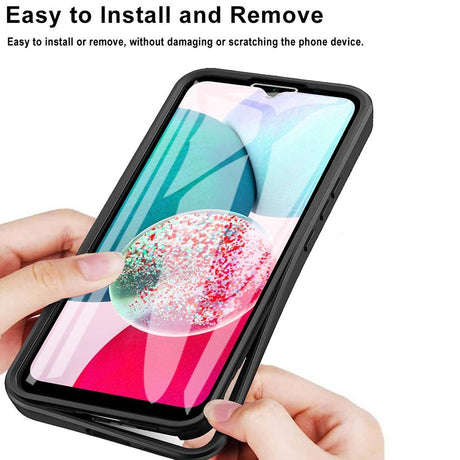 Samsung Galaxy A34 (5G) Hybrid Plastik Cover m. Skærmbeskyttelse - Sort / Gennemsigtig