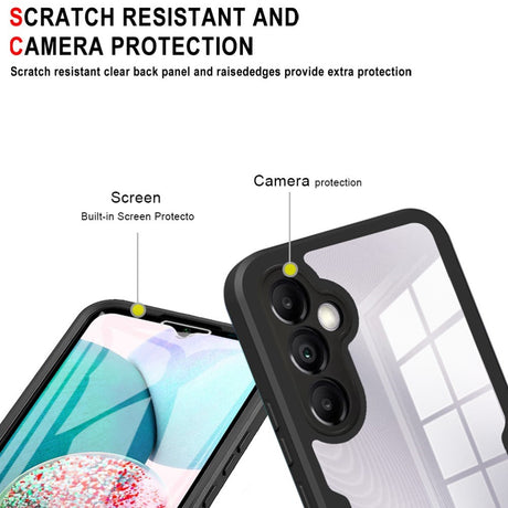 Samsung Galaxy A34 (5G) Hybrid Plastik Cover m. Skærmbeskyttelse - Sort / Gennemsigtig