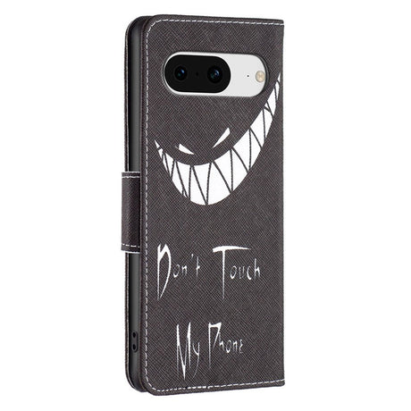 Google Pixel 8 Læder Cover m. Pung - "Don't Touch My Phone"
