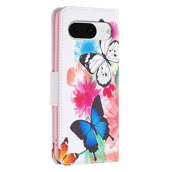 Google Pixel 8 Pro Læder Cover m. Pung - Fjer & Fugle