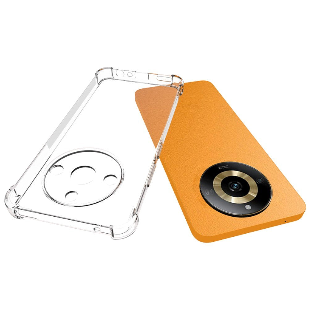 Realme 11 5G Drop-Proof Fleksibelt Plastik Cover - Gennemsigtig