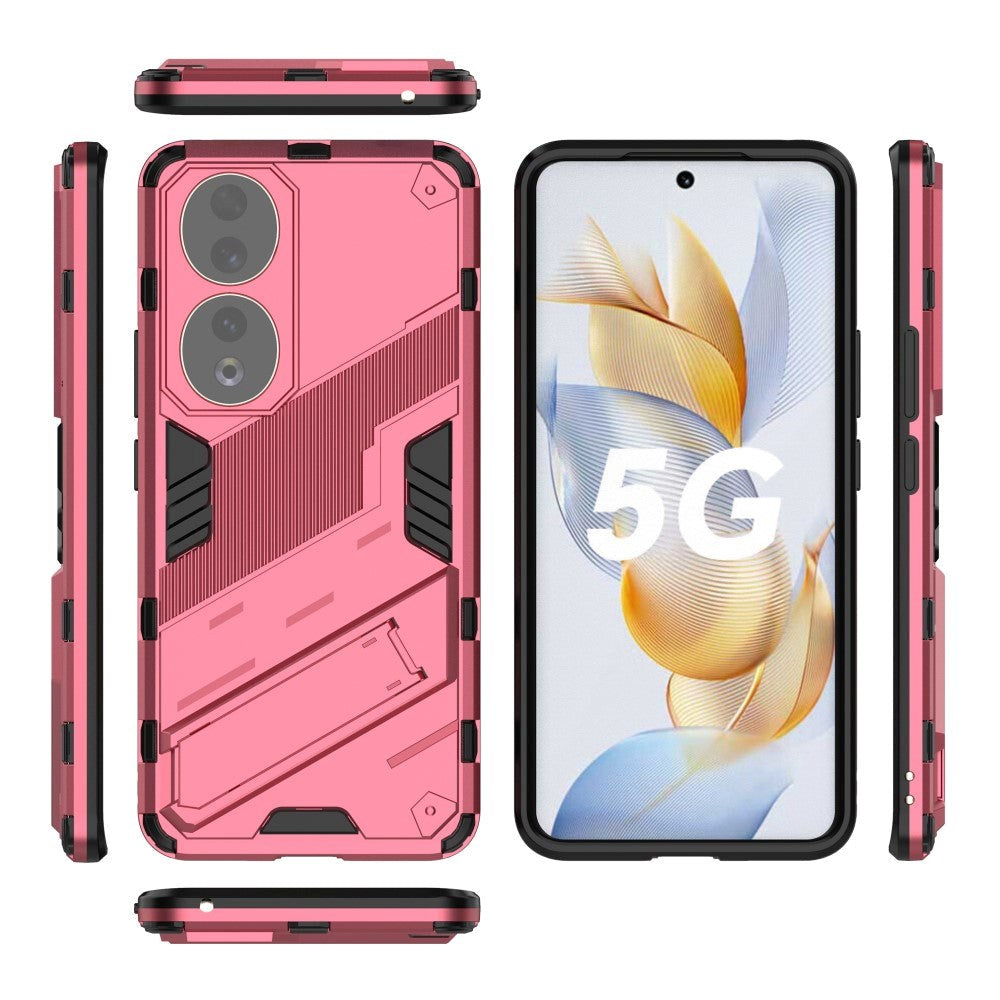 Honor 90 Hybrid Håndværker Cover m. Kickstand - Lyserød
