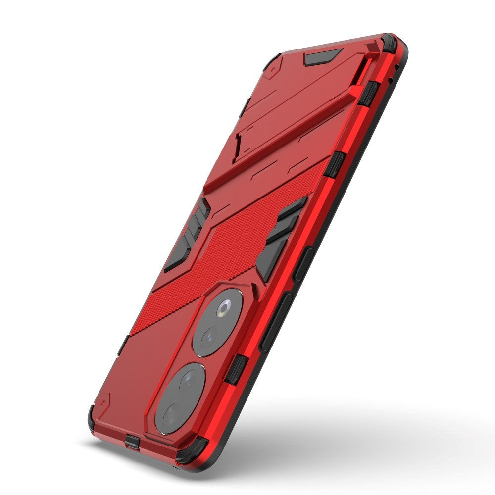 Honor 90 Hybrid Håndværker Cover m. Kickstand - Rød