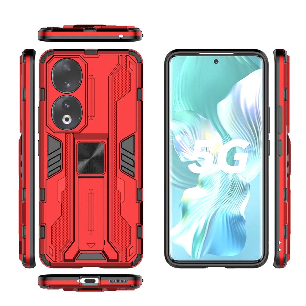 Honor 90 Håndværker Cover m. Kickstand - Rød