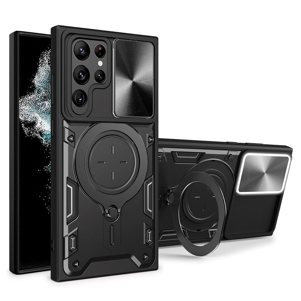 EIDERWOOD Samsung Galaxy S22 Ultra Håndværker Cover m. Kickstand & Cam Slider - Sort