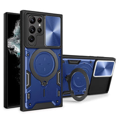 EIDERWOOD Samsung Galaxy S22 Ultra Håndværker Cover m. Kickstand & Cam Slider - Blå