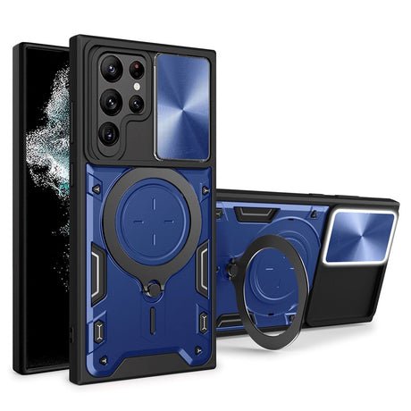 EIDERWOOD Samsung Galaxy S22 Ultra Håndværker Cover m. Kickstand & Cam Slider - Blå