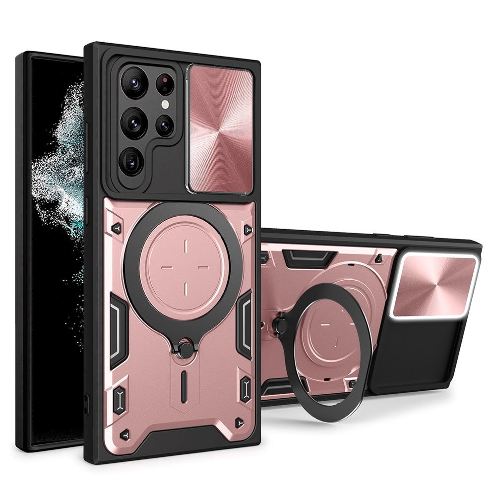 EIDERWOOD Samsung Galaxy S22 Ultra Håndværker Cover m. Kickstand & Cam Slider - Lyserød