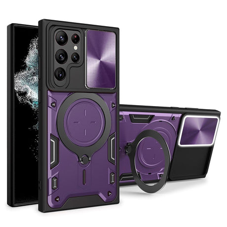 EIDERWOOD Samsung Galaxy S22 Ultra Håndværker Cover m. Kickstand & Cam Slider - Lilla