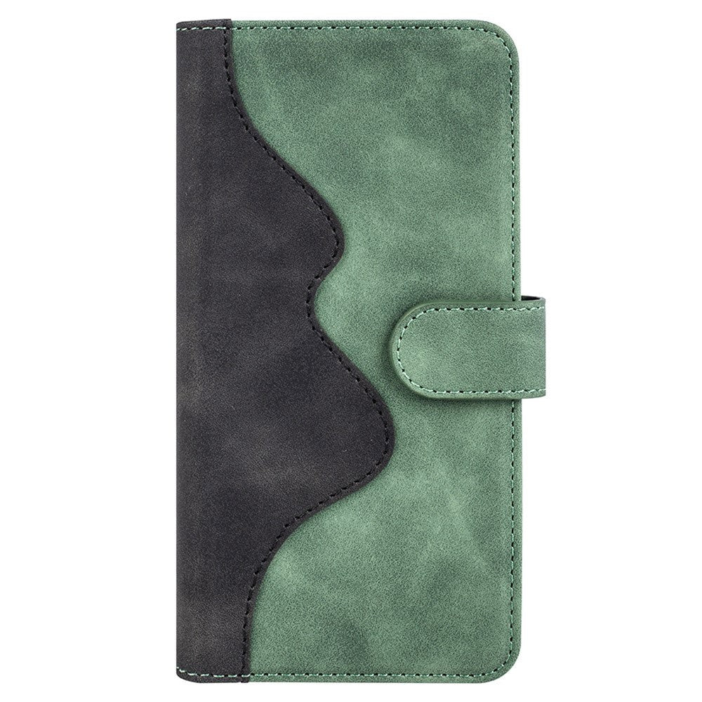 iPhone 15 Pro Max Multifarvet Læder Cover m. Pung - Sort / Grøn
