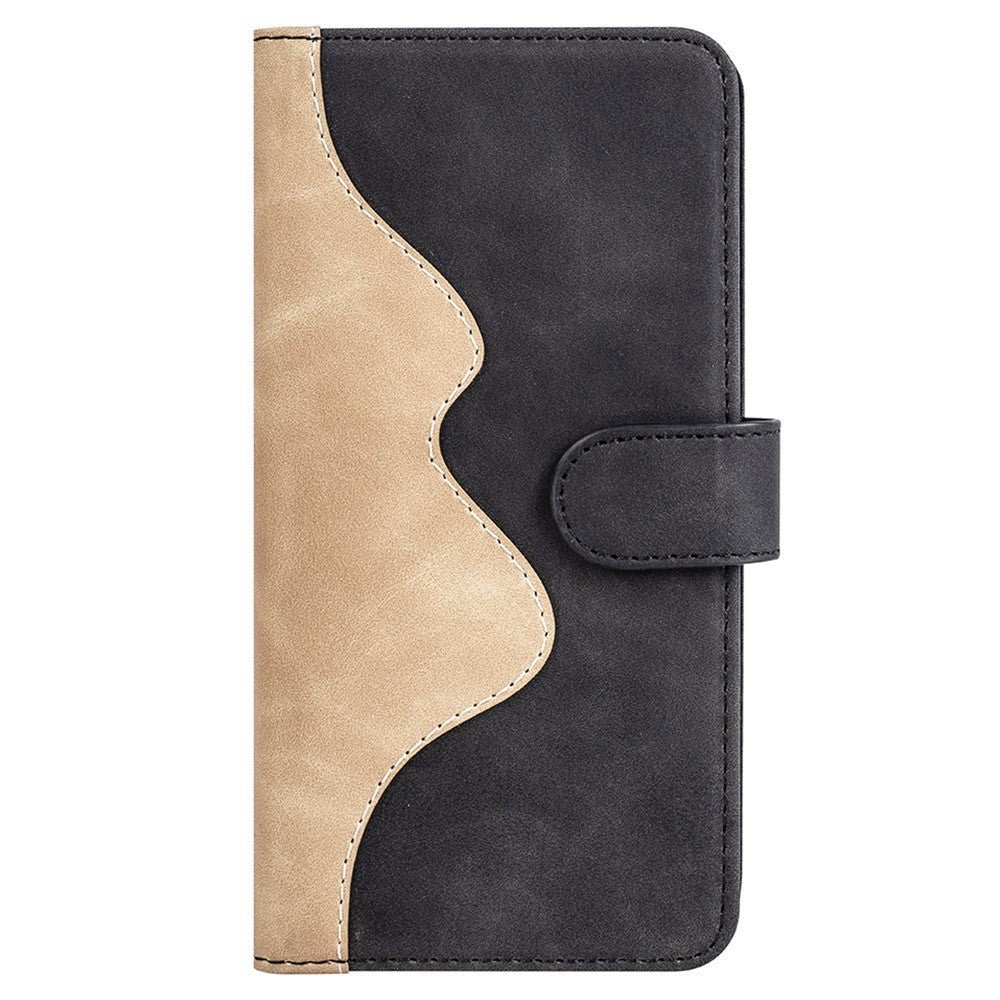 iPhone 15 Pro Max Multifarvet Læder Cover m. Pung - Sort / Brun