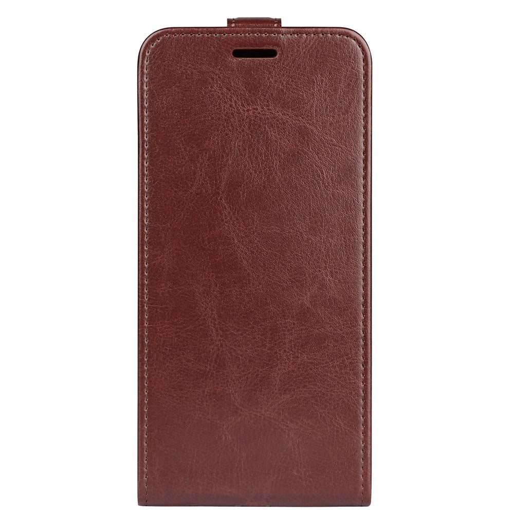 iPhone 15 Pro Max Vertikalt Læder Cover m. Kortholder - Brun