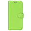 iPhone 15 Pro Litchi Læder Cover m. Pung - Grøn