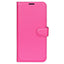 iPhone 15 Pro Litchi Læder Cover m. Pung - Rose