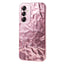 Samsung Galaxy A24 Skinnende Fleksibel Plastik Cover - Bølget Design - Rose Gold