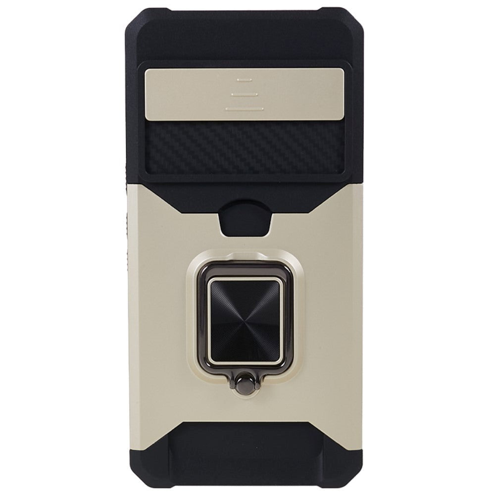 Google Pixel 8 Pro Håndværker Cover m. Magnetisk Kickstand, Kortholder & Cam Slider - Guld